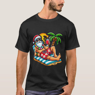 Camiseta Papai Noel de sunga Festa de Natal de Verão na Pra