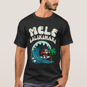Camiseta Papai Noel de Surf Natal Mele Kalikimaka Xmas Home
