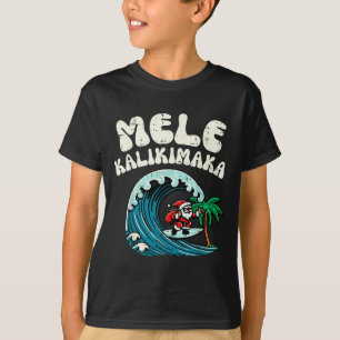 Camiseta Papai Noel de Surf Natal Mele Kalikimaka Xmas Home