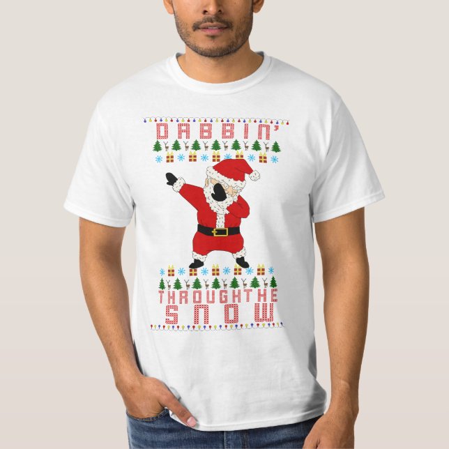 Camiseta Papai noel de toque ligeiro (Frente)