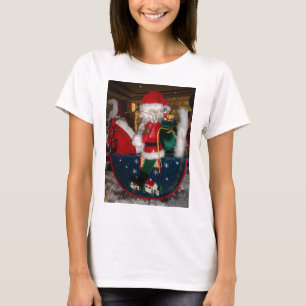 Camiseta Papai Noel Decorado Impressão/Design de Arte de Na