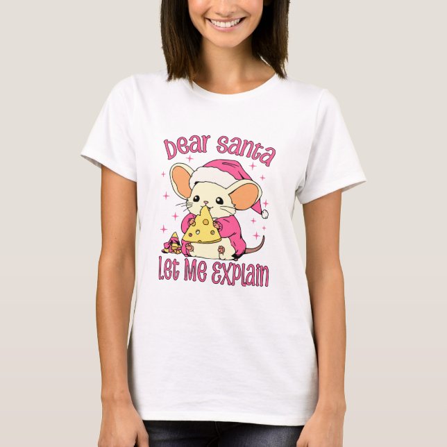 Camiseta Papai Noel, Deixe-me Explicar (Frente)