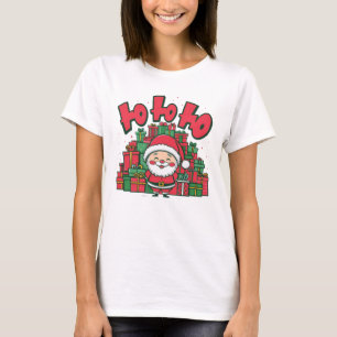Camiseta Papai Noel Desenho Animado Alegre Natal