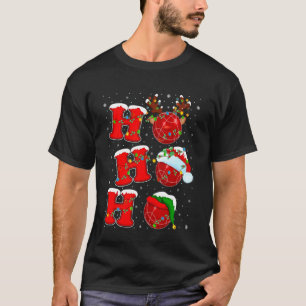 Camiseta Papai Noel Divertido Bola de Bocha Luzes de Natal