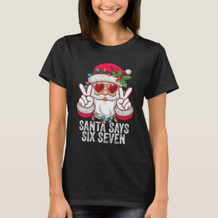 Camiseta Papai Noel Diz Seis Sete Natal Divertido 67 Meme P