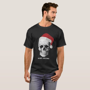 Camiseta Papai noel do crânio do Grunge