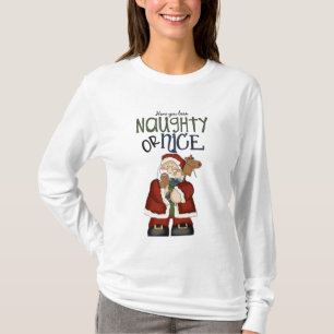Camiseta Papai noel do divertimento do Natal impertinente