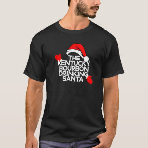 Camiseta Papai noel do Kentucky Bourbon Feriado Engraçado