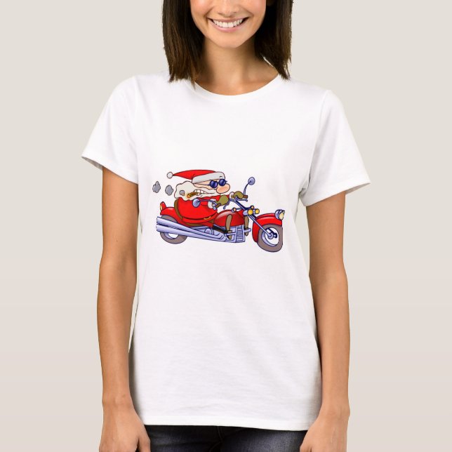 Camiseta Papai noel do motociclista (Frente)