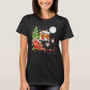 Camiseta Papai Noel do Natal Trenó Rena Três Frangos do Pap