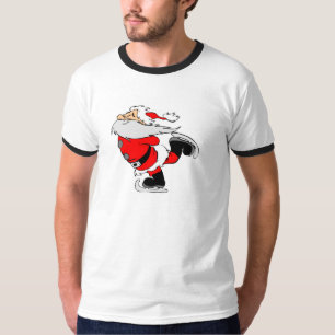 Camiseta Papai noel do patinagem no gelo