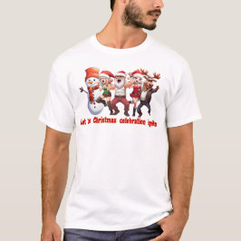 Camiseta Papai Noel e Amigos