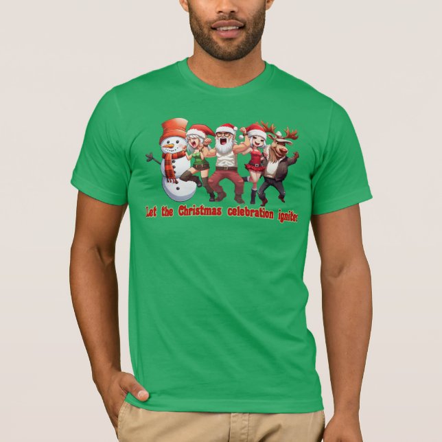 Camiseta Papai Noel e Amigos (Frente)