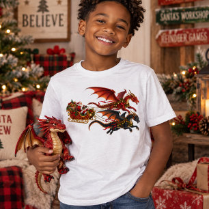 Camiseta Papai Noel e Dragões