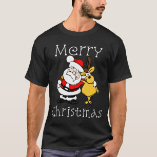 Camiseta Papai noel e presente do Natal dos melhores amigos