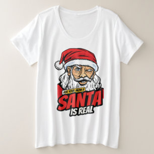 Camiseta Papai Noel é Real – Pergunte à Sua Mãe Arte Pop Pa