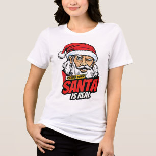 Camiseta Papai Noel é Real – Pergunte à Sua Mãe Arte Pop Pa