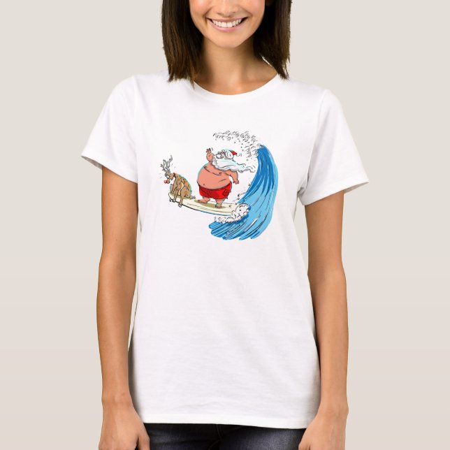 Camiseta Papai noel e Rudolf (Frente)