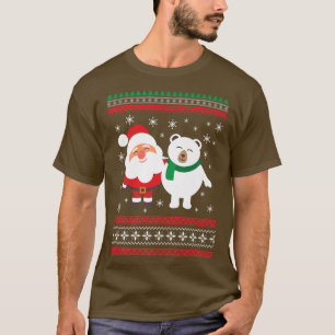 Camiseta Papai Noel e Urso Polar Bom Natal Ano Novo