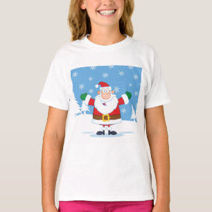 Camiseta Papai Noel em Cena de Inverno Nevado