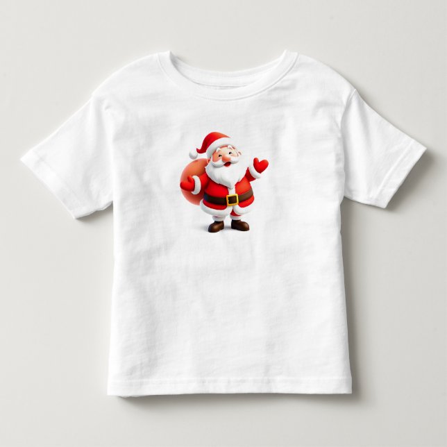 Camiseta Papai Noel em estilo cartoon (Frente)