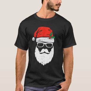 Camiseta Papai Noel encara óculos escuros com barba de chap