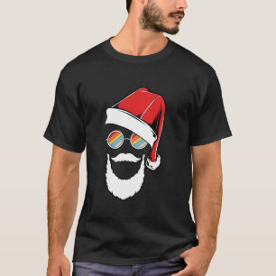 Camiseta Papai Noel encara óculos escuros Hipster barba Nat