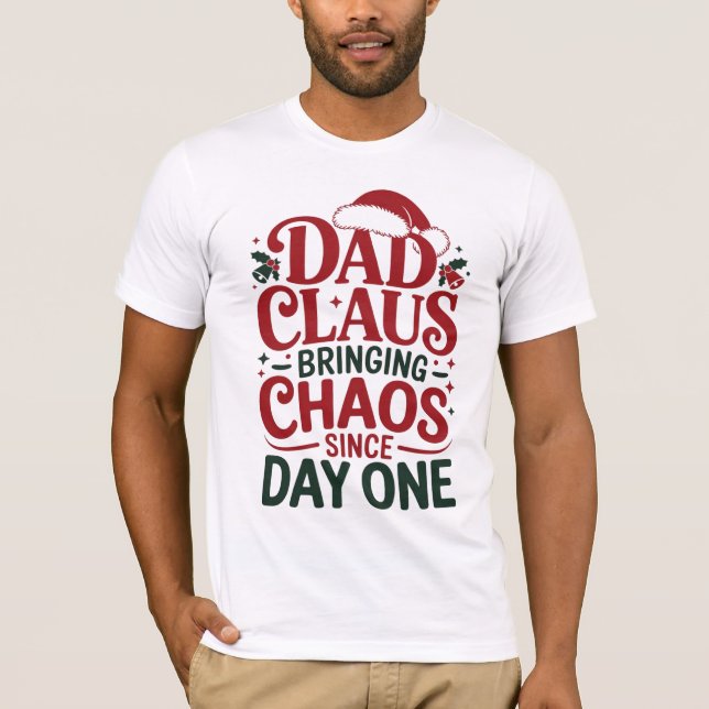 Camiseta Papai Noel engraçado design de Natal (Frente)