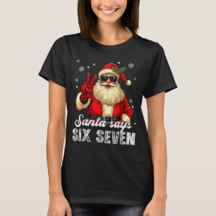 Camiseta Papai Noel Engraçado Diz Seis Sete Natal 67 Meme X