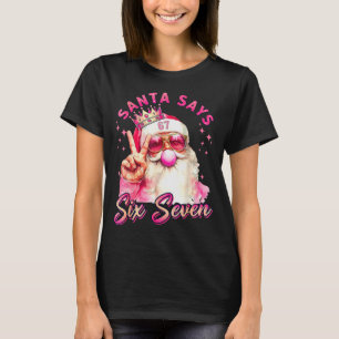 Camiseta Papai Noel Engraçado Diz Seis Sete Natal 67 Meme X