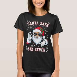 Camiseta Papai Noel Engraçado Diz Seis Sete Natal 67 Meme X