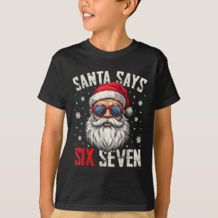 Camiseta Papai Noel Engraçado Diz Seis Sete Natal 67 Meme X
