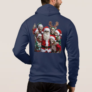 Camiseta Papai Noel Esqueleto Grupo de Natal Foto – Festivo