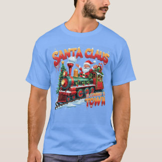 Camiseta Papai Noel está chegando ao Natal engraçado