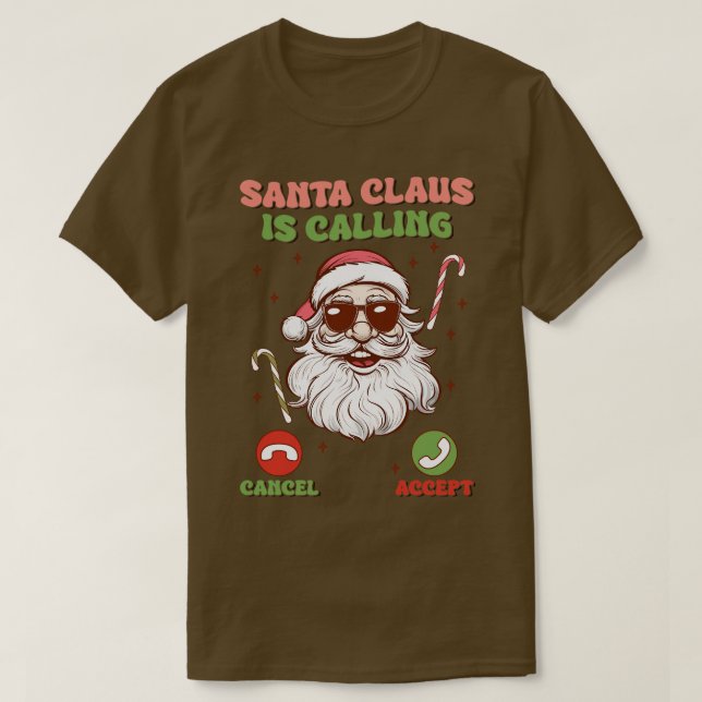 Camiseta Papai Noel está ligando (Frente do Design)