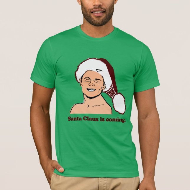 Camiseta Papai Noel está vindo (Frente)