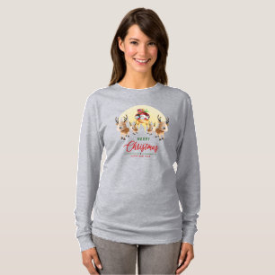 Camiseta Papai Noel está vindo Capa longa feminina