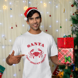 Camiseta Papai Noel Eu Quero Caranguejos no Natal – Humor d
