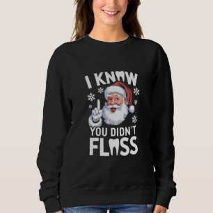 Camiseta Papai Noel Eu Sei Que Você Não Usou Fio Dental Den