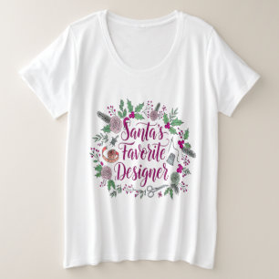 Camiseta Papai noel favorito de costura de Natal