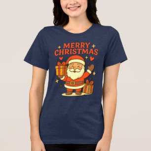Camiseta Papai Noel Fofo Arte de Natal – Feliz Natal