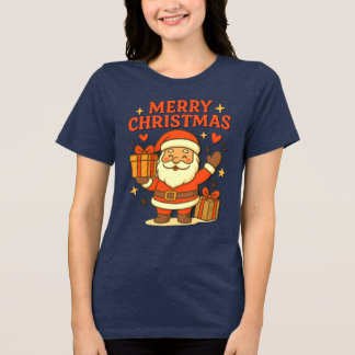Camiseta Papai Noel Fofo Arte de Natal – Feliz Natal