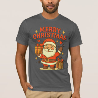 Camiseta Papai Noel Fofo Arte de Natal – Feliz Natal