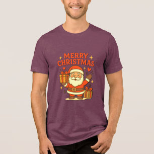 Camiseta Papai Noel Fofo Arte de Natal – Feliz Natal