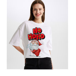 Camiseta Papai Noel Fofo “Ho Ho Ho” Natal – para família 