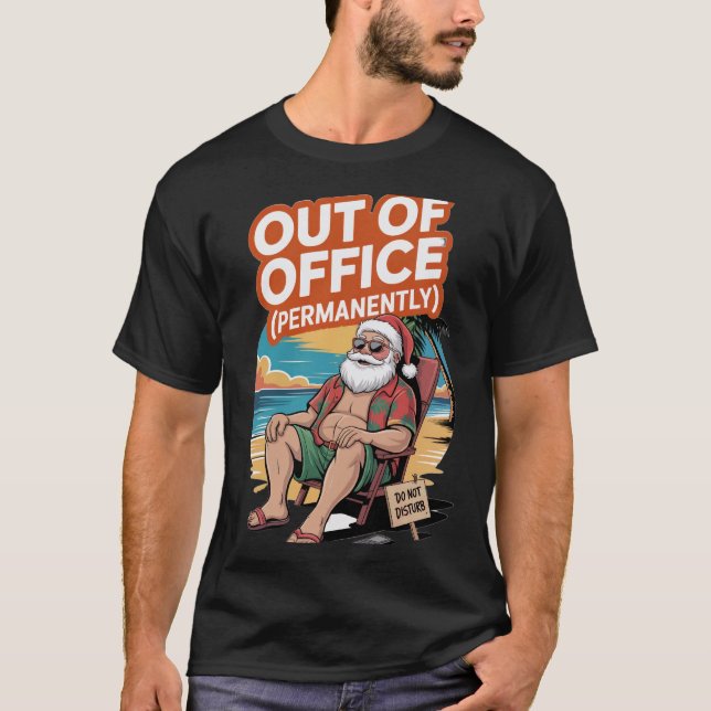 Camiseta Papai Noel Fora do Escritório (Frente)