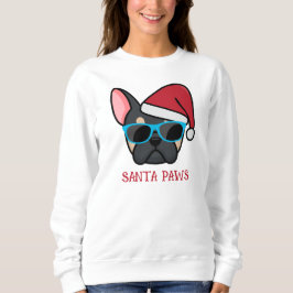 Camiseta Papai Noel francês preto engraçado de Natal