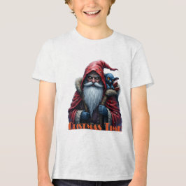 Camiseta Papai Noel Frostbite e seu duende travesso.