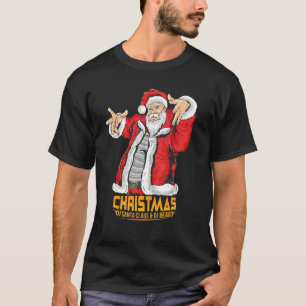 Camiseta Papai Noel Hip Hop DJ Music Xmas Pajama Natal