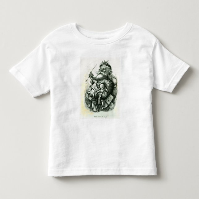 Camiseta Papai Noel idoso alegre (Frente)